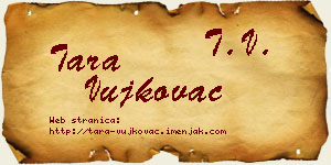 Tara Vujkovac vizit kartica